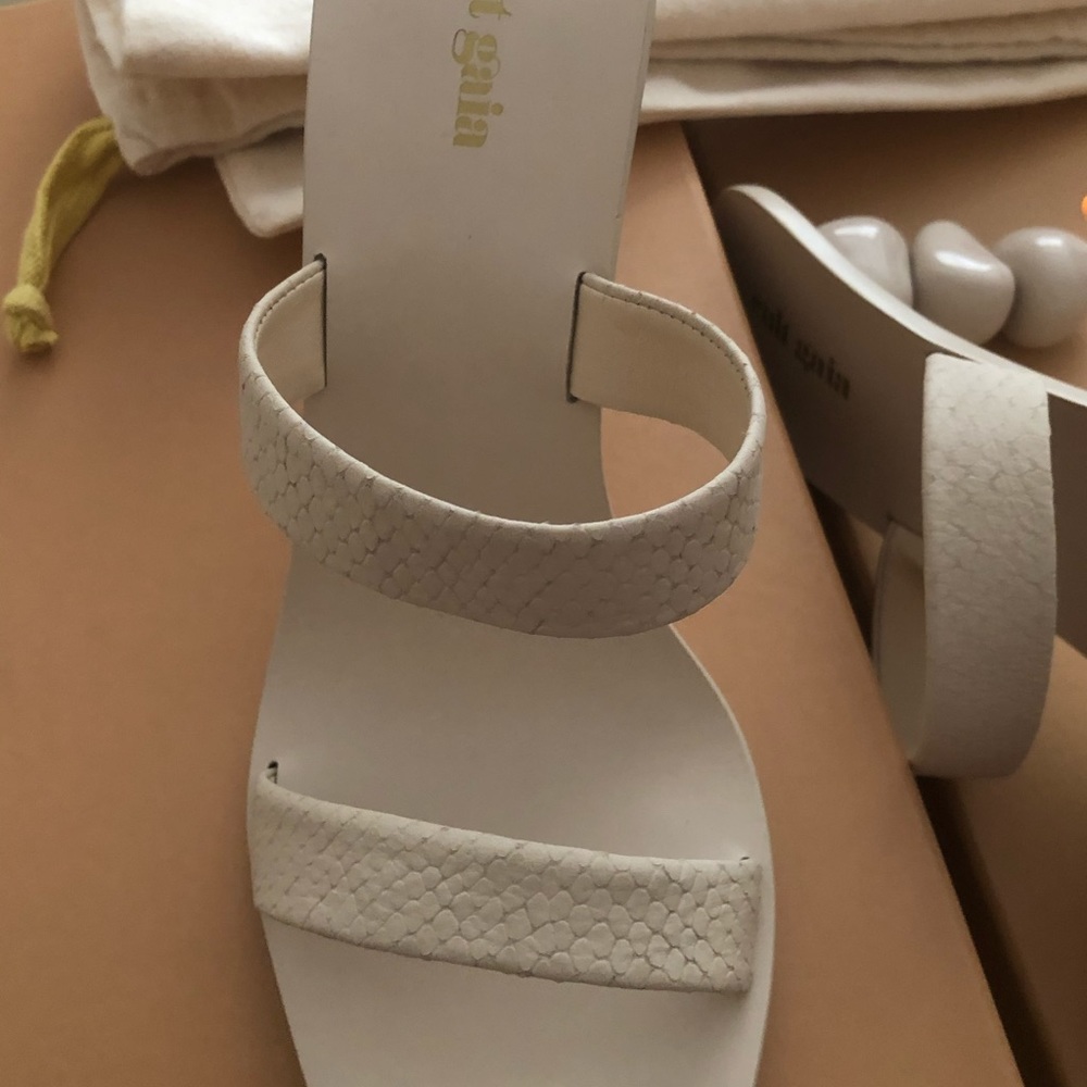 Cult Gaia Meta Stone Heels Slide Sandals - Picture 3 of 8